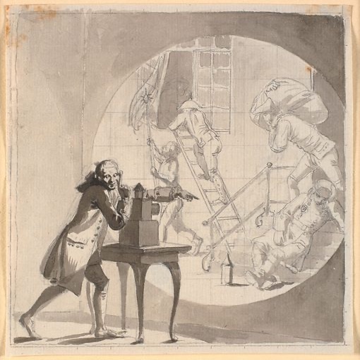“A Man with a Laterna Magica” — Nicolai Abildgaard