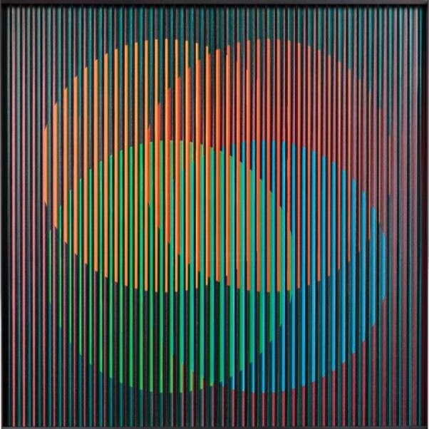 “Chromointerférence spatiale” — Carlos Cruz-Diez, 2017